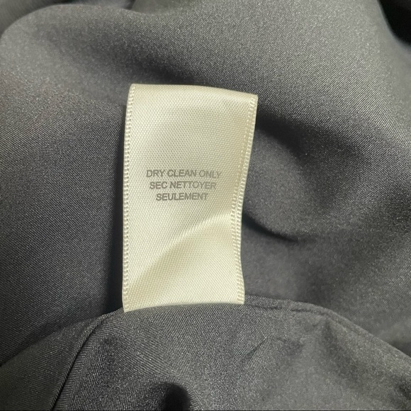 Rebecca Taylor Black Linen Blend Silk Panel Lace Up Bustier Corset Dress Size 8 - Picture 9 of 11